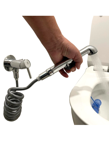 Спиральный душевой шланг для душа из прочного пластика СЕРЫЙ 150 см - Barva  plast/satin,Rozměr 150 cm