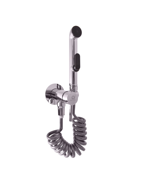 Спиральный душевой шланг для душа из прочного пластика СЕРЫЙ 150 см - Barva  plast/satin,Rozměr 150 cm