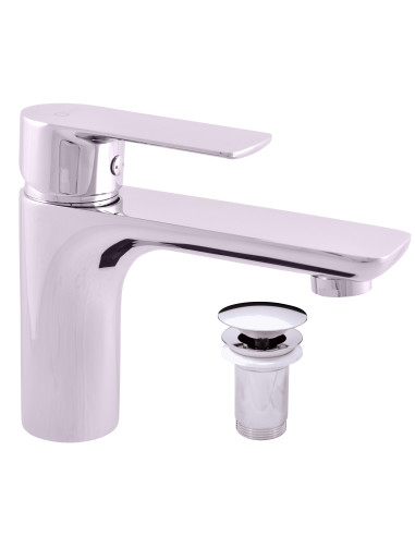 Водосберегающий смеситель для умывальника с донным клапаном VLTAVA ECO - Barva Chrom,Rozměr 3/8''