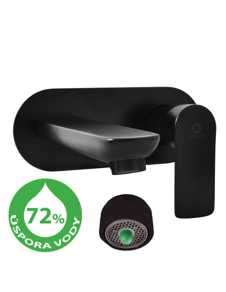 Водосберегающий встроенный смеситель для умывальника VLTAVA ECO BLACK MATT - Barva Černá matná,Povrchová úprava Černá matná Водосберегающий встроенный смеситель для умывальника VLTAVA ECO BLACK MATT - Barva Černá matná,Povrchová úprava Černá matná