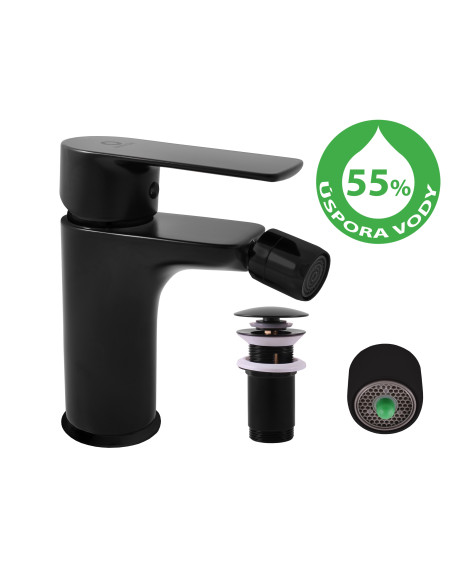 Водосберегающий смеситель для биде VLTAVA ECO ЧЕРНЫЙ МАТОВЫЙ - Barva Černá matná,Rozměr 1/2'',Povrchová úprava Černá matná Водосберегающий смеситель для биде VLTAVA ECO ЧЕРНЫЙ МАТОВЫЙ - Barva Černá matná,Rozměr 1/2'',Povrchová úprava Černá matná