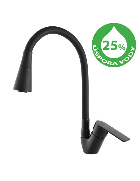 Водосберегающий смеситель для раковины  VLTAVA ECO ЧЕРНЫЙ МАТОВЫЙ - Barva Černá matná,Rozměr 1/2'',Povrchová úprava Černá matná Водосберегающий смеситель для раковины  VLTAVA ECO ЧЕРНЫЙ МАТОВЫЙ - Barva Černá matná,Rozměr 1/2'',Povrchová úprava Černá matná