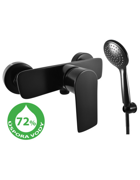 Водосберегающий смеситель для душа VLTAVA ECO ЧЕРНЫЙ МАТОВЫЙ - Barva Černá matná,Rozměr 150 mm,Povrchová úprava Černá matná Водосберегающий смеситель для душа VLTAVA ECO ЧЕРНЫЙ МАТОВЫЙ - Barva Černá matná,Rozměr 150 mm,Povrchová úprava Černá matná