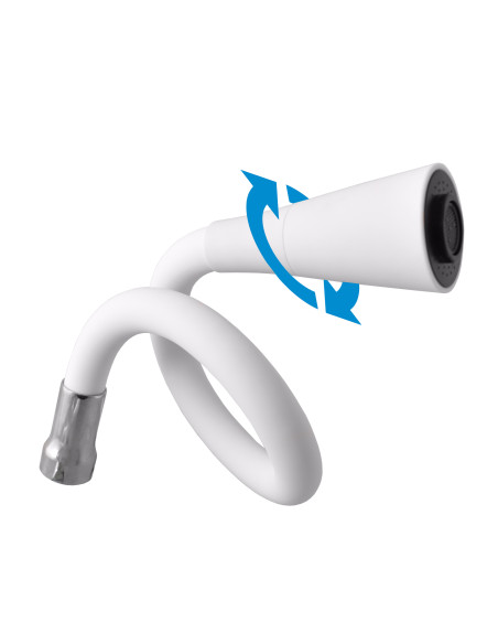 Смеситель для мойки с гибким изливом и душем - Barva chrom/bílá,Rozměr 1/2'' Смеситель для мойки с гибким изливом и душем - Barva chrom/bílá,Rozměr 1/2''