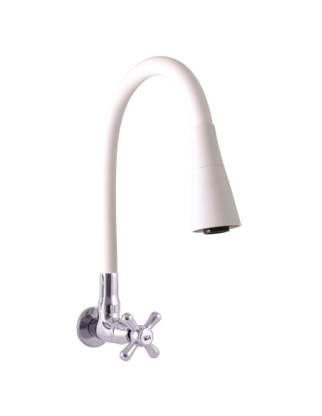 Кран для раковины на одну воду MORAVA ХРОМ/БЕЛЫЙ - Barva chrom/bílá Кран для раковины на одну воду MORAVA ХРОМ/БЕЛЫЙ - Barva chrom/bílá