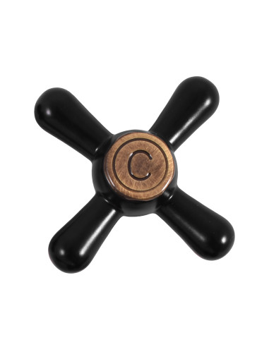 Ручка MORAVA RETRO ЧЕРНЫЙ МАТОВЫЙ/БРОНЗА - Barva Černá matná/Stará mosaz (Bronz),Rozměr teplá