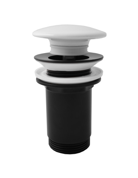 Водослив для умывальника CLICK/CLACK 5/4'' ЧЕРНЫЙ MАТОВЫЙ/БЕЛЫЙ - Barva Černá matná Водослив для умывальника CLICK/CLACK 5/4'' ЧЕРНЫЙ MАТОВЫЙ/БЕЛЫЙ - Barva Černá matná