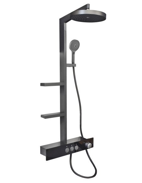 Смеситель для душа с ручным и верхним душем NIL METAL GREY - Barva METAL GREY Смеситель для душа с ручным и верхним душем NIL METAL GREY - Barva METAL GREY