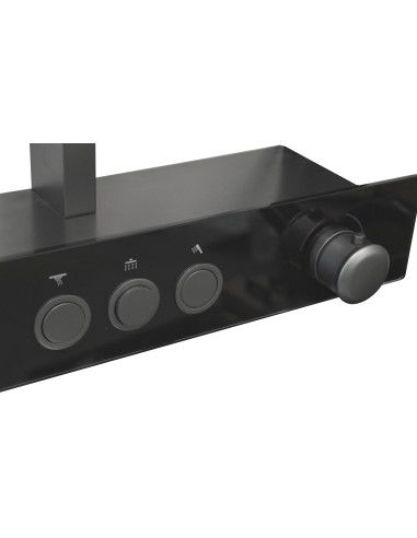 Смеситель для душа с ручным и верхним душем NIL METAL GREY - Barva METAL GREY