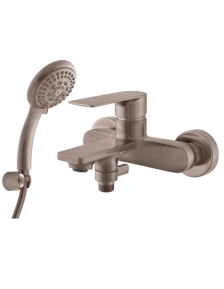 Cмеситель для ванны NIL METAL GREY КРАЦОВАННЫЙ - Barva METAL GREY - kartáčovaná ,Rozměr 150 mm,Povrchová úprava PVD