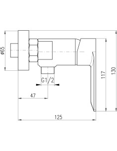 Cмеситель для душа NIL METAL GREY КРАЦОВАННЫЙ - Barva METAL GREY - kartáčovaná ,Rozměr 150 mm 2