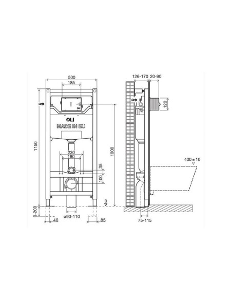 OLI120 PLUS rāmis Sanitarblock Nano - 2