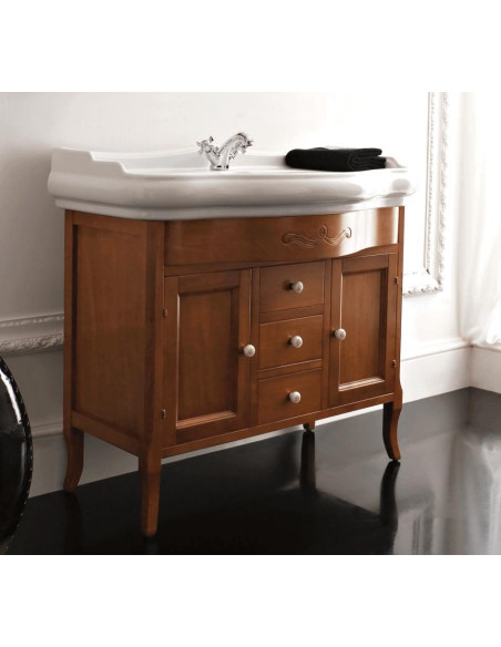 Bathroom furniture set Kerasan RETRO 7347+7345+1050 (walnut color). - 2