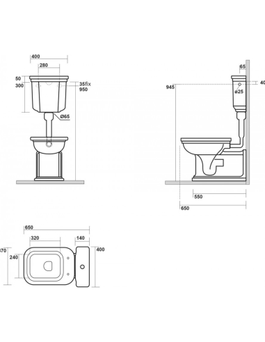 Kerasan Чаша напольного унитаза Waldorf - 7