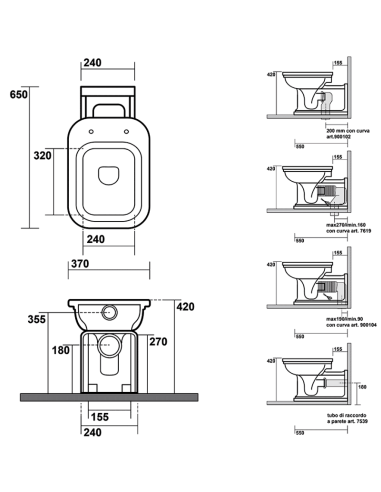 Kerasan Uz grīdas stāvošs tualetes pods augstajai cisternai Prolungato - 8