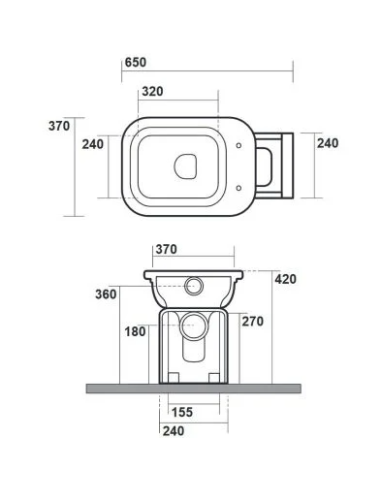 Kerasan Uz grīdas stāvošs tualetes pods augstajai cisternai Prolungato - 9