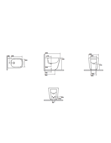 Kerasan gridas bidē Tribeca 512001, skrūves WB5N komplektā - 8