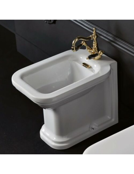 Kerasan wall-mounted bidet Waldorf "Prolungato" 4120K1 with screws included - 4