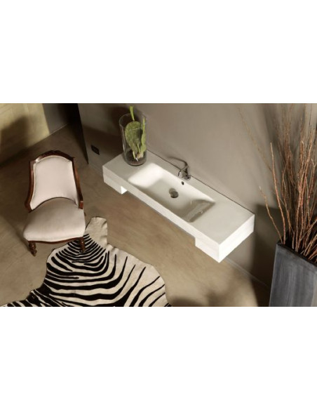Kerasan table/wall-mounted porcelain washbasin Cento 140x45cm - 3 Kerasan table/wall-mounted porcelain washbasin Cento 140x45cm - 3
