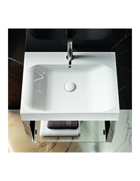 Kerasan Cento Countertop/sienas izlietne 60x45 cm, 1 atvere mikserim - 2 Kerasan Cento Countertop/sienas izlietne 60x45 cm, 1 atvere mikserim - 2