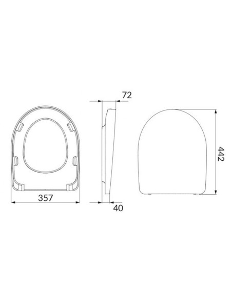 SET C35: AQUA 50 MECH QF WC FRAME + MODUO PLUS CLEANON OVAL WALL HUNG BOWL WITH TOILET SEAT - 5