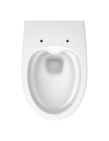 KOMPLEKTS C35: WC Rāmis AQUA 50 MECH QF + MODUO PLUS CLEANON OVĀLS SIENAS PAKĀRINĀMS pods ar SC vāku - 10