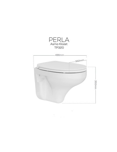 Creavit Perla Tp320 Soft Close kaanega seinakäimla - 4