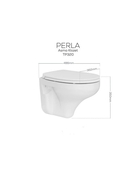 Creavit Perla Tp320 sieninis klozetas su Soft Close dangteliu - 4