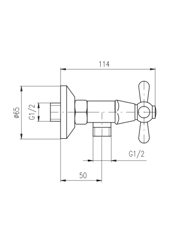 Dušisegisti MORAVA RETRO pronks, suurus 100 mm - 2