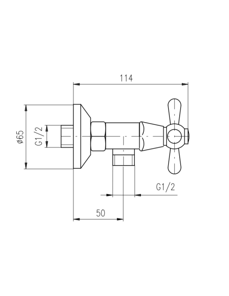 Dušas maisītājs MORAVA RETRO bronza, izmērs 100 mm - 2