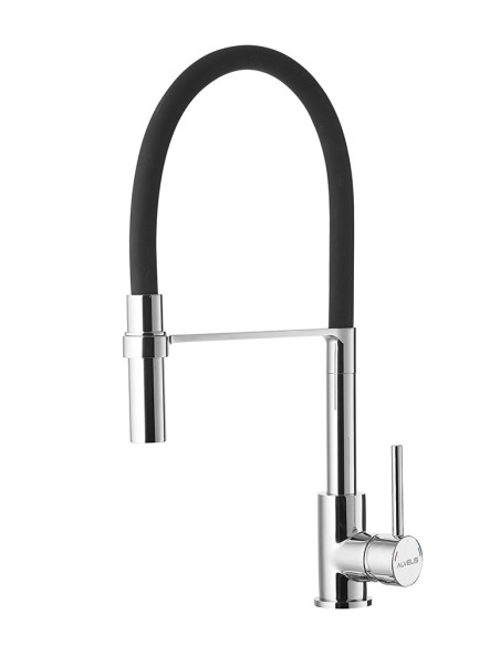 ALVEUS ELIA virtuves krāns hroms + melns ALVEUS ELIA virtuves krāns hroms + melns
