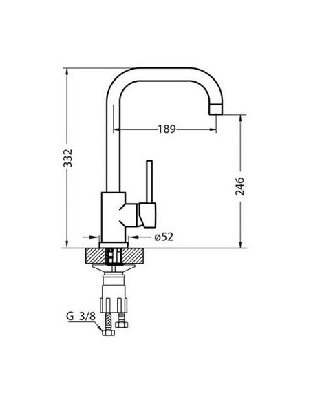 OZ MONARCH jaucējkrāns virtuves brūns