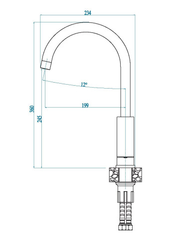 ALVEUS SANTO virtuves jaucējkrāns bez 55