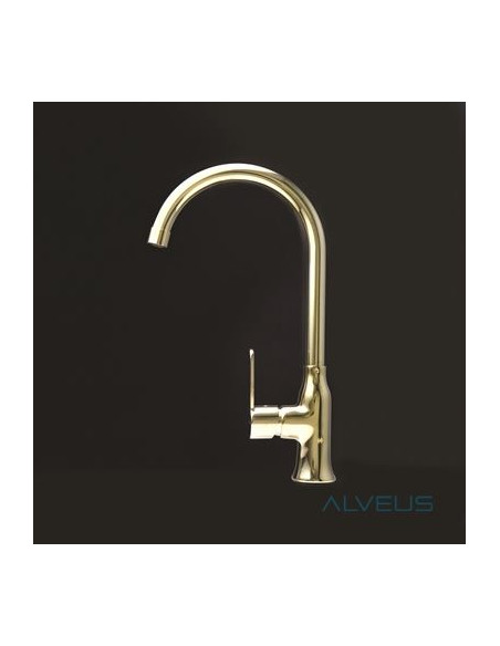 ALVEUS SLIM MONARCH zelta virtuves jaucējkrāns