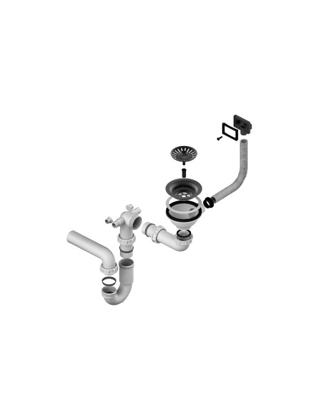 ALVEUS Viens sifons Ø 114, manuāls