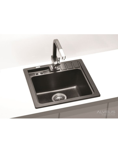 ALVEUS NIAGARA 20 melna granīta izlietne