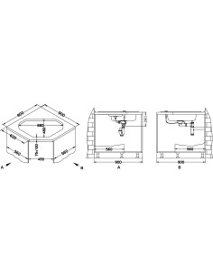 ALVEUS NIAGARA 60 melna granīta izlietne 2