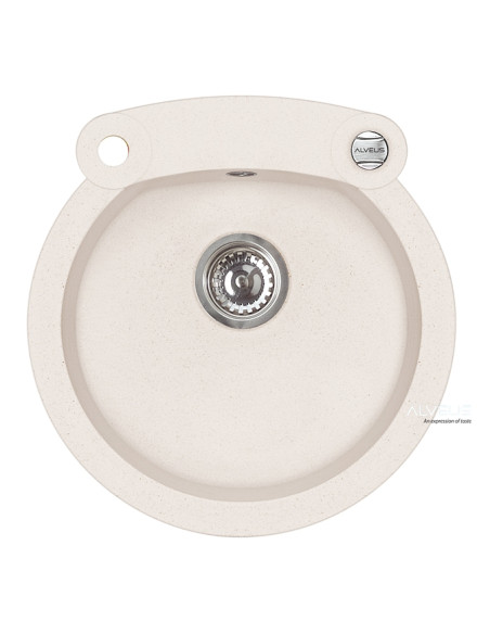 ALVEUS ROLL 10 balta granīta izlietne ALVEUS ROLL 10 balta granīta izlietne