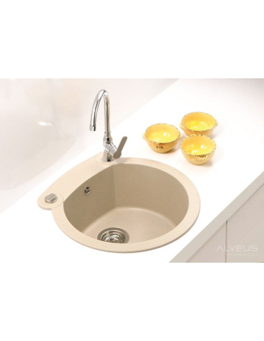 ALVEUS ROLL 10 balta granīta izlietne