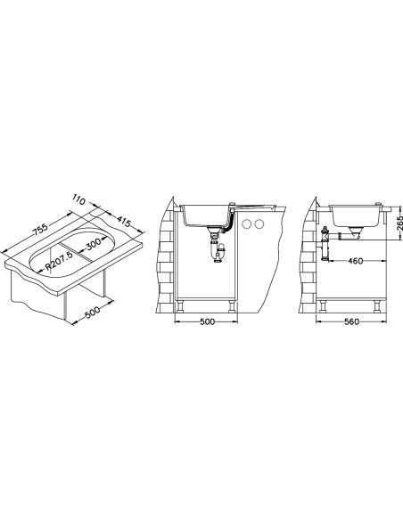 ALVEUS NIAGARA 40 bēša granīta izlietne ALVEUS NIAGARA 40 bēša granīta izlietne