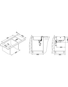 ALVEUS ROCK 130 oļu granīta izlietne 2