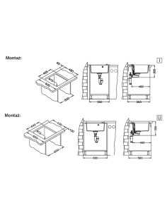 ALVEUS FORMIC 20 bēša granīta izlietne 2