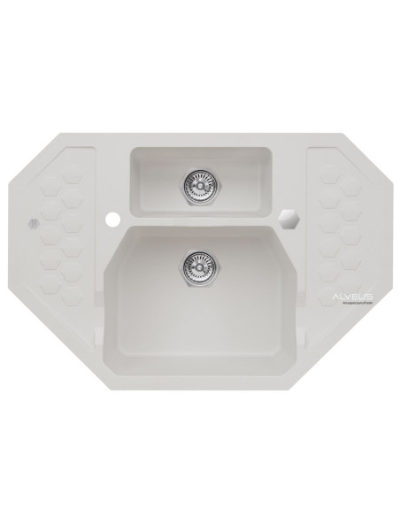 ALVEUS SENSUAL 60 balta granīta izlietne