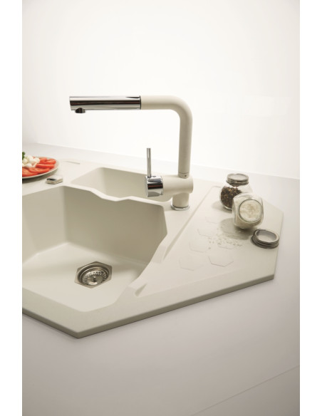 ALVEUS SENSUAL 60 balta granīta izlietne