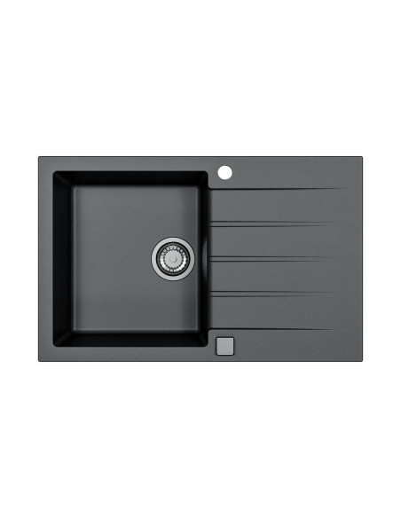 CADIT 20 col. 91 BLACK (790x500) Granitāla izlietne 1 bļoda ar POP-UP sifonu 3 1/2" CADIT 20 col. 91 BLACK (790x500) Granitāla izlietne 1 bļoda ar POP-UP sifonu 3 1/2"