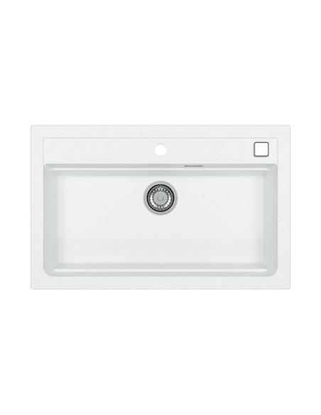 ATROX 40 col. 11 WHITE Granitāla izlietne (790 x 500) 1 bļoda ar POP-UP sifonu 3 1/2"
