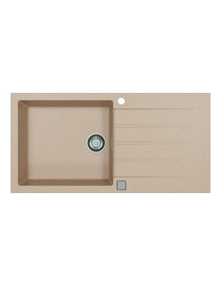 CADIT 50 col. 22 SAND (1000x500) Granitāla izlietne 1 bļoda ar POP-UP sifonu 3 1/2"