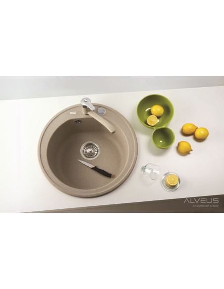 ALVEUS NIAGARA 10 POP-UP melna granīta izlietne