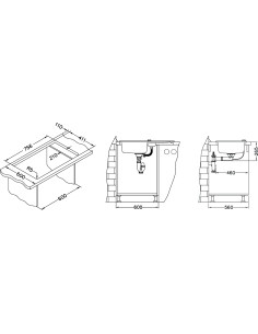 ALVEUS NIAGARA 70 bēša granīta izlietne 2