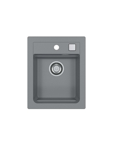 ATROX 10 col. 81 BETONS Granitāla izlietne (400 x 500) 1 bļoda ar POP-UP sifonu 3 1/2"